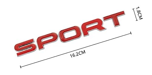 Image of 1pcs 3D Raised Sport Emblems Premium Auto Badge Rear Trunk Decal (red)