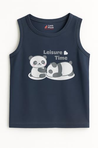 Image of Lush Plush Baby Boys & Baby Girl Relaxed Fit Colour Printed Cotton Vest | Ganji | Banian | Baniyan | Kids Sando for Infant Newborn Toddler