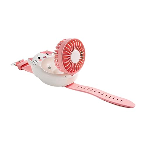 Ventilador Personal, Gato – compact versatile portable Lindo Recargable con Correa, para Muñeca Mini Exterior, Divertido Reloj Niños y Niñas | Multipurpose Outdoor Indoor Utility stylish