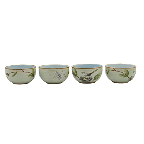 Fitz-and-Floyd-Toulouse-Small-Fruit-Bowls-Set-of-4-5-Inch-Green Fitz and Floyd Toulouse Small Fruit Bowls Set of 4 5 Inch Green