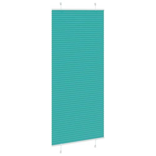 Store plissé zébré 85x200 polyester vert rideau store sans perçage - 4