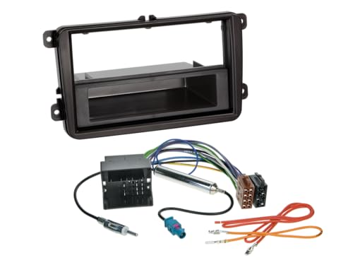Kit 2-ISO ACV avec poche d'intégration pour autoradio Seat Skoda VW
