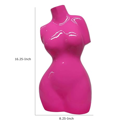 Figura torso femenino de resina rosa brillante 16 in miniatura 6