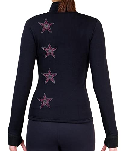 NY2 SPORTSWEAR Figure Skating Polartec Polar Fleece Jacket with Rhinestones JR119 - Child Sizes - (Child Medium)