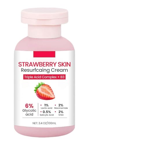 Loción para la piel de fresa, 100 ml, crema rejuvenecedora para el cuerpo, loción de cuidado corporal más suave para brazos, cuello, piernas, pollo, pollo, adolescentes, niñas, durante el día y la