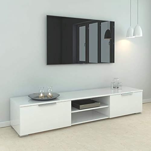 TV Table with Drawers and Shelves up to 65 inch TV - White, Size: 33.10 CM*172.7 CM*39.9 CM