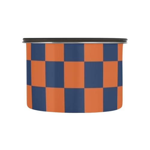 Contenedor para café diseño americano naranja y azul acero inoxidable miniatura 2