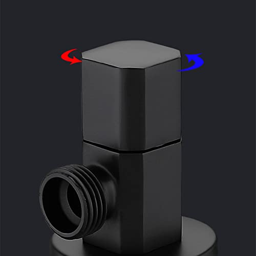 Vanne d'angle noire G1/2 pour sécuriser l'eau du balcon et de la douche - 4