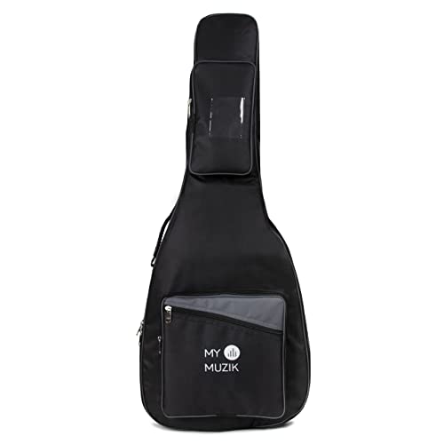 Image of My MUZIK Durable Padded Guitar Cover Bag case for Your Guitar Jumbo & All Size of My Muzik Guitar with Extra Pouch