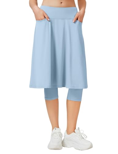 Image of ANIVIVO Skirted Legging for Women, Yoga Legging with Skirts &Women Tennis Leggings Clothes Pockets