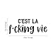 Vinyl Wall Art Decal - C'est La Fucking Vie - 8