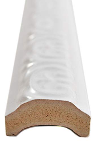 MOSBor-PARIS-0102_f - Cenefa de cerámica, color blanco brillante