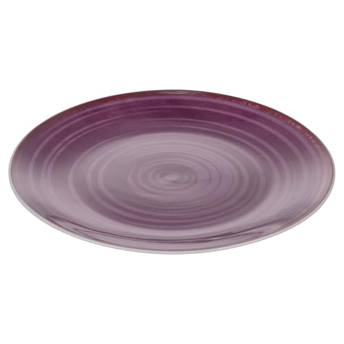 Set aus 6 Desserttellern aus Porzellan, Baita Purple