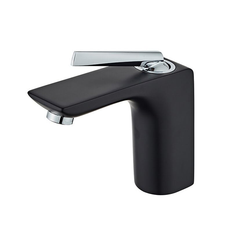 Mitigeur de lavabo en laiton durable anti-calcaire à effet cascade bicolore