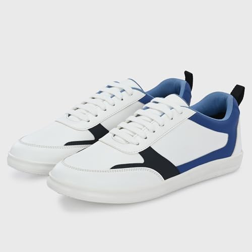 Image of Centrino Retro Sneakers for Men | Shoes for Man Stylish | Color Block Lace-Up Casual Canvas Walking Shoes | Cushioned Insole | Lightweight Comfortable Breathable | Anti-Skid | Trendy Mens Sneakers (6580)