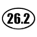 26.2 Marathon Oval Car Magnet