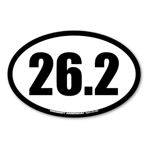 Imán oval 26.2 Marathon Magnet America 4.25x6.5 pulgadas miniatura 1