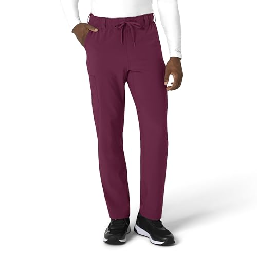 Carhartt Force Cross-Flex Men's Straight Leg Scrub Pant, Wine, S TAL - image 1