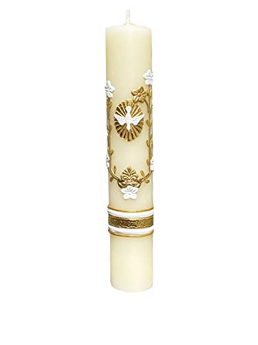 Candela para Bautizo et cirios religieux catholiques pour veillée de prière