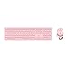 Produktbild Rapoo 9850M kabelloses Tastatur-Maus Set Wireless Deskset 1600 DPI Sensor wiederaufladbarer Akku flaches Aluminium Design DE-Layout QWERTZ PC & Mac - pink