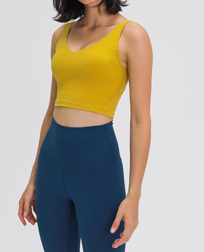 Image of Lemedy Women Sports Bra Longline Crop Tank Top | Medium Support, Padded, Yoga, Workout, Running, Removable Pads, Wide Straps, Extremely Soft, for Women