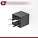 HEROFFIX 1 Pcs Automotive 4 Pins Multi-Purpose Relay for Mitsubishi Eclipse 2000-2012 Fuel Pump Relay No.8627A008 12V 20A/30A Black