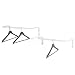 Wall Mounted Adjustable Durable Steel Clothes Rack Set of 2 Drying and Hanging Closet Bar Rail Organizer (White)