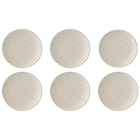 Villeroy&Boch Manufacture Rock Blanc Brotteller-Set 6-teilig aus Premium Porzellan in der Farbe Weiß Cover