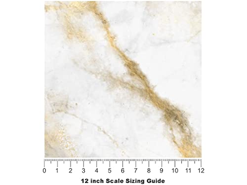 Rwraps Calacatta Gold Marble Gloss Vinyl Film Wrap 59In X 1Ft W/Application Card Vinyl Vehicle Car Film Sheet Roll #TOP2