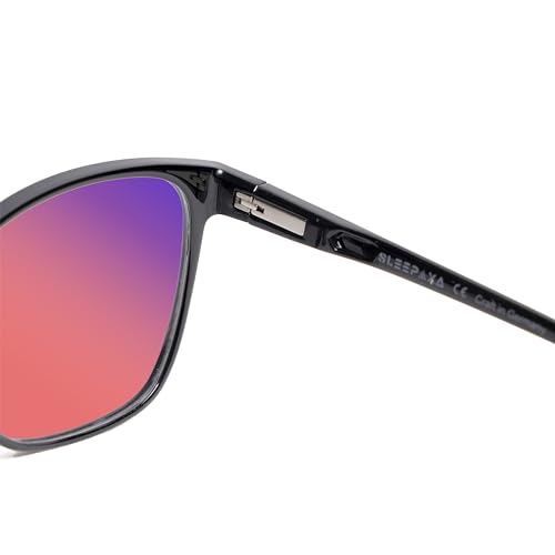 Image of Clarte Jet Black FL-41 Glasses - Advanced Migraine Relief & Light Sensitivity Eyewear, Blue Light Filter, Rose Tint Glasses, Comfort Fit, Unisex, UV Protection