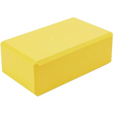 Yoga Block Set Of 2 ,Gym Bricks High Density EVA Foam-Comfortable Fitness Yoga Blocks, 23 X 15 X 7.5cm,120g,Anti-Slip, Lightweight And Travel Friendly Pilates Practice ( Color : Yellow , Size : 2pcs ) Cover