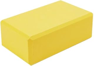 Yoga Block Set Of 2 ,Gym Bricks High Density EVA Foam-Comfortable Fitness Yoga Blocks, 23 X 15 X 7.5cm,120g，Anti-Slip, Lightweight And Travel Friendly Pilates Practice ( Color : Yellow , Size : 2pcs )