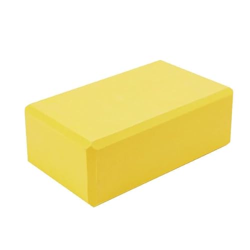 Yoga Block Set Of 2 ,Gym Bricks High Density EVA Foam-Comfortable Fitness Yoga Blocks, 23 X 15 X 7.5cm,120g，Anti-Slip, Lightweight And Travel Friendly Pilates Practice ( Color : Yellow , Size : 2pcs )