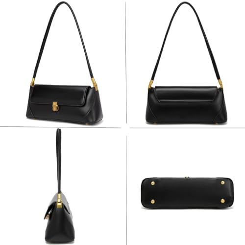 Kleine Damen Umhängetasche Vintage Braune Handtasche y2k Umhängetasche Kleine Pu Leder Clutch Tasche – Bild 6