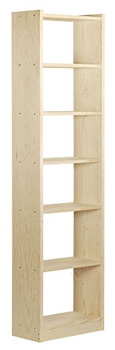 ASTIGARRAGA Kit Line, Estantería Librería Gala 7 Baldas, Madera Maciza Pino   216,7x49,6x25cm
