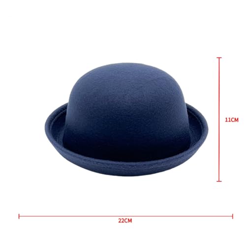 HIQIU Leicht Dünn Bowler Hut Herren - Klassische Roll-up Derby Filz Hut Damen Fedora Melone Hüte (DE/NL/SE/PL, Alphanumerisch, Einheitsgröße, M, Erwachsene# Kamel)