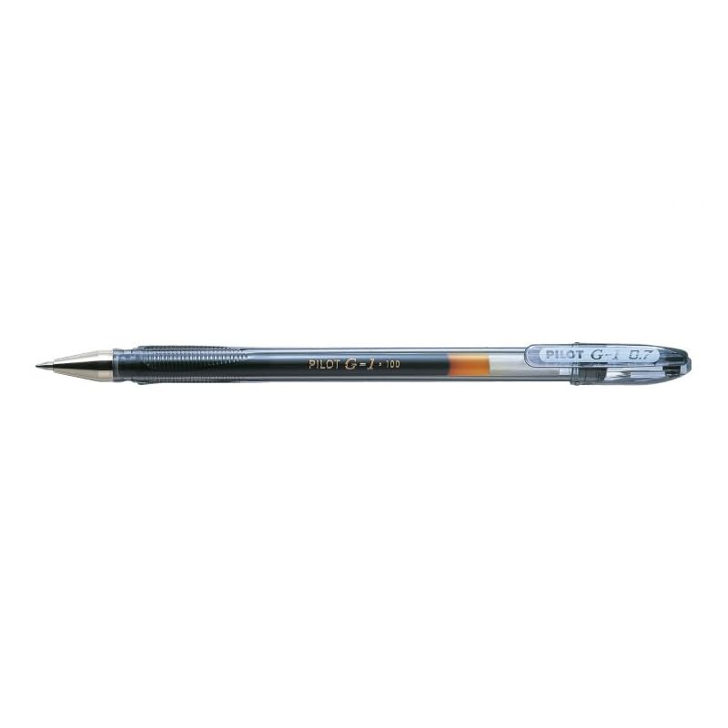 Stylos roller gel noir Pilot G1 0,7 mm lot de 12 fournitures écriture lisse