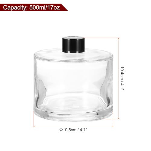 Botella difusora de vidrio vacía 500ml para aromaterapia miniatura 2