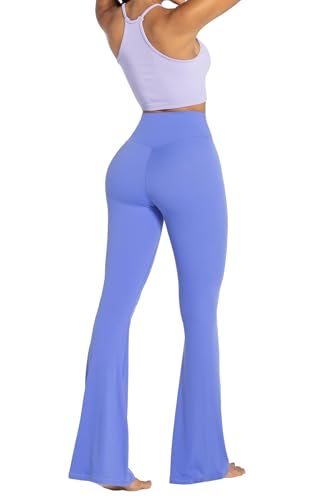 Image of Sunzel Flare Leggings, Crossover Yoga Pants with Tummy Control, High-Waisted and Wide Leg