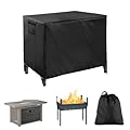 Fire Pit Cover - 48"Lx30"Wx35"H Outdoor Patio Rectangle Gas Firepit Table Protector, Outside Waterproof Weather Proof Heavy Duty PVC Coating Oxford Cloth