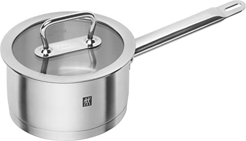 ZWILLING 65125-160 Pro Saucepan, 6.3 inches (16 cm) (With Glass Lid), One-Handed, Stainless Steel, 3-Layer Bottom Structure, Induction Compatible, 1.5L (10 Years Warranty)