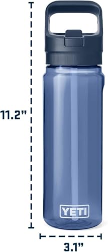 Image of YETI Yonder 750 ml /25 oz Water Bottle with Yonder Straw Cap, Royal Blue