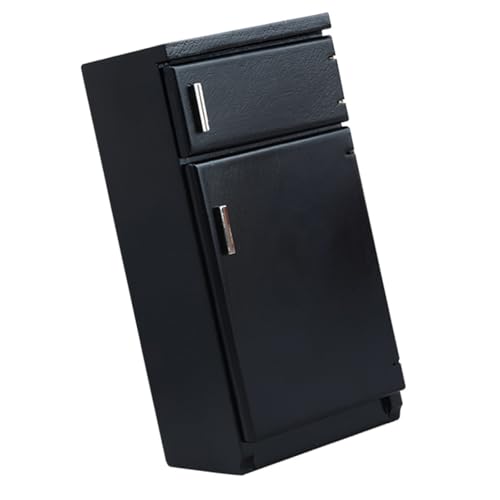 1/12 ドールハウス冷蔵庫機能ドア木製複合構造クリエイティブプレイシナリオモデルハウス黒冷蔵庫キッチンアクセサリー