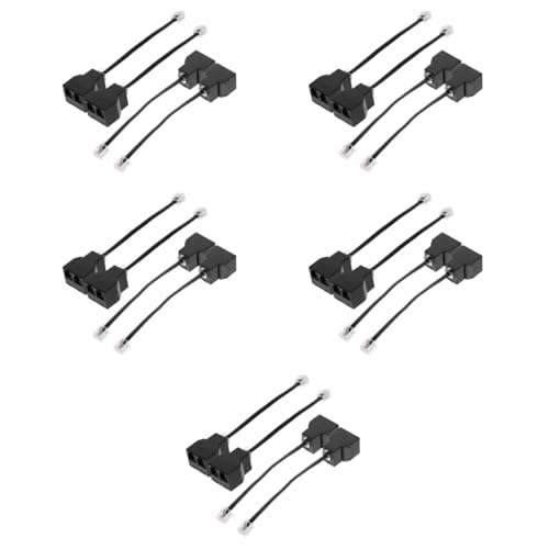 NULYLU 20pcs Telephone Splitter Adapter Pc Detachable Line Converter for Multi-Device Connection Stylish Design for Use Versatile Phone Cable Adapter for Landline Systems