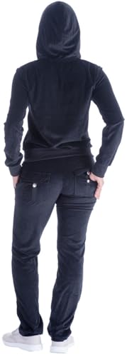 Image of LeeHanTon Womens Jogging Suits Sets Running Velour Outfit Zipper Warm Up 2 Pieces Hoodie and Pant Tracksuit