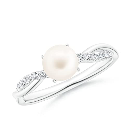 Angara Freshwater Pearl Ring for Women | Freshwater Pearl Twist