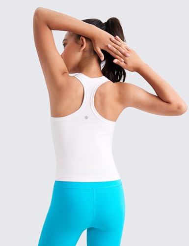 Image of CRZ YOGA Girls Butterluxe Racerback Tank Top | Dance, Extremely Soft, Tight Fit, Waist Length, Scoop Neck, Athletic, Sleeveless Shirts for Teen