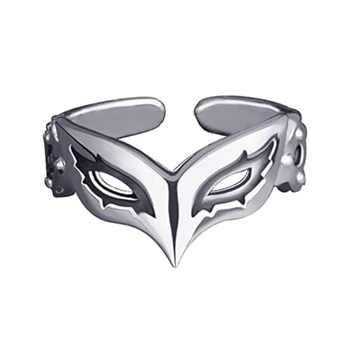 Anime Persona 5 P5 Joker Persona Ring S925 Sterling Silver Adjustable Rings Cosplay Costume Doujin Gifts for Men and Women