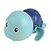 Produktbild Baby Badespielzeug,Baby Bade Bad Schwimmen schwimmende Badewanne Pool Spielzeug Uhrwerk Schildkröte Schwimmbad Spielzeug für Badewanne Dusche Schwimmbad (Blau)