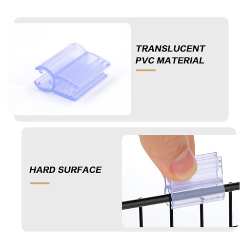 30 Stück Gitterwand-Schilderhalter-Clips, Kunststoff-Display-Kartenhalter, Griffe für Einzelhandel, Regal, Preisschilder, Supermarkt, Drahtregal, Etikettenzubehör (2,5 x 1,9 cm)